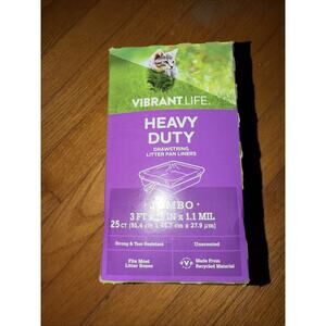 Vibrant Life Heavy Duty Pan Disposable Liners JUMBO Fits Most Unscented Opened